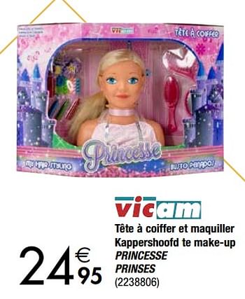 Promotions Tête à coiffer et maquiller kappershoofd te make-up princesse prinses - Vic AM - Valide de 27/11/2018 à 24/12/2018 chez Cora