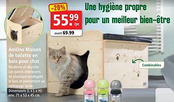 Promotion Maxi Zoo Anione Maison De Toilette En Bois Pour Chat Anione Animaux Accessoires Valide Jusqua 4 Promobutler