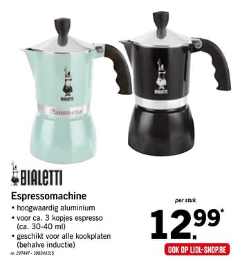 lava Perceptueel Conjugeren Bialetti Bialetti espressomachine - Promotie bij Lidl