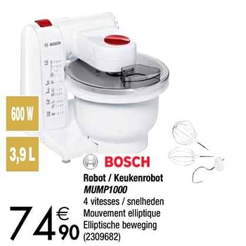 Promoties Bosch robot - keukenrobot mump1000 - Bosch - Geldig van 27/11/2018 tot 24/12/2018 bij Cora