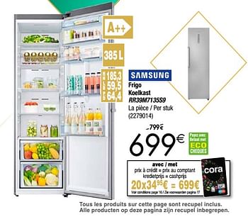 Promoties Samsung frigo koelkast rr39m7135s9 - Samsung - Geldig van 27/11/2018 tot 24/12/2018 bij Cora