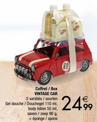 Promotions Coffret - box vintage car - Produit maison - Cora - Valide de 27/11/2018 à 24/12/2018 chez Cora