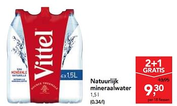 Promotions Natuurlijk mineraalwater - Vittel - Valide de 05/12/2018 à 18/12/2018 chez Makro