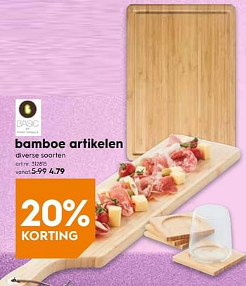 Promoties Bamboe artikelen - Huismerk - Blokker - Geldig van 09/11/2018 tot 04/12/2018 bij Blokker