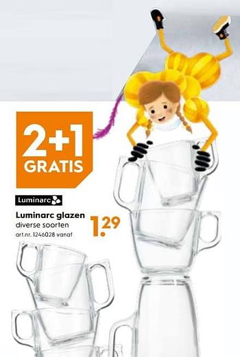 Promoties Luminarc glazen diverse soorten - Luminarc - Geldig van 09/11/2018 tot 04/12/2018 bij Blokker