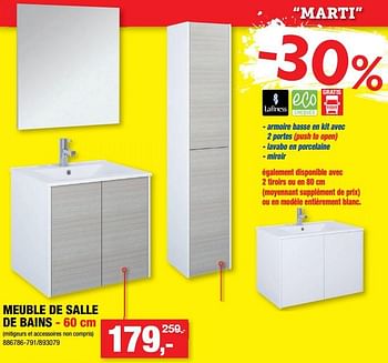 Promotion Hubo Meuble De Salle De Bains Marti Lafiness Cuisine Salle De Bain Valide Jusqua 4 Promobutler