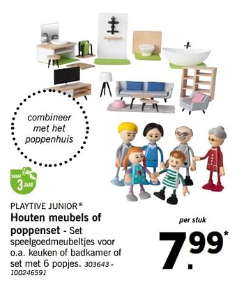 Promoties Houten meubels of poppenset - Playtive Junior - Geldig van 01/12/2018 tot 31/12/2018 bij Lidl