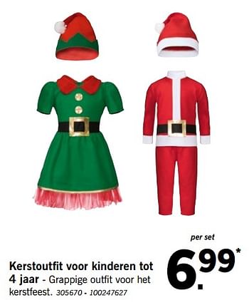 Promoties Kerstoutfit voor kinderen tot 4 jaar - Huismerk - Lidl - Geldig van 01/12/2018 tot 31/12/2018 bij Lidl