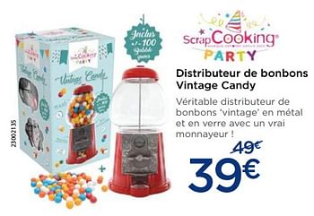Promotions Distributeur de bonbons vintage candy - Scrapcooking - Valide de 03/12/2018 à 31/12/2018 chez Krefel