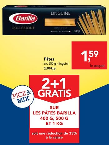 Promotions Pâtes - Barilla - Valide de 05/12/2018 à 18/12/2018 chez Makro