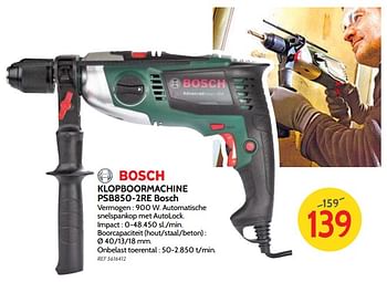 Promoties Klopboormachine psb850-2re bosch - Bosch - Geldig van 05/12/2018 tot 31/12/2018 bij BricoPlanit