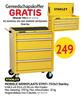 Promoties Mobiele werkplaats stmt1-75063 stanley - Stanley - Geldig van 05/12/2018 tot 31/12/2018 bij BricoPlanit