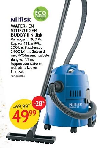 Promoties Water- en stofzuiger buddy ii nilfisk - Nilfisk - Geldig van 05/12/2018 tot 31/12/2018 bij BricoPlanit