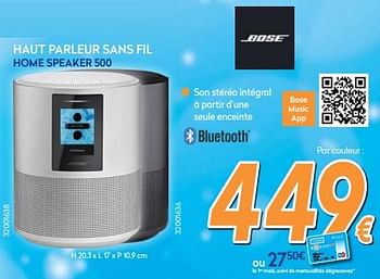 Promotions Bose haut parleur sans fil home speaker 500 - Bose - Valide de 03/12/2018 à 31/12/2018 chez Krefel