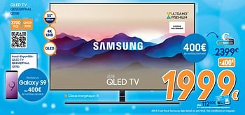 Promotions Samsung qled tv qe55q9fnal 2018 - Samsung - Valide de 03/12/2018 à 31/12/2018 chez Krefel