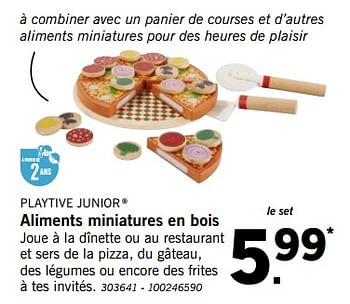 Promotions Aliments miniatures en bois - Playtive Junior - Valide de 01/12/2018 à 31/12/2018 chez Lidl