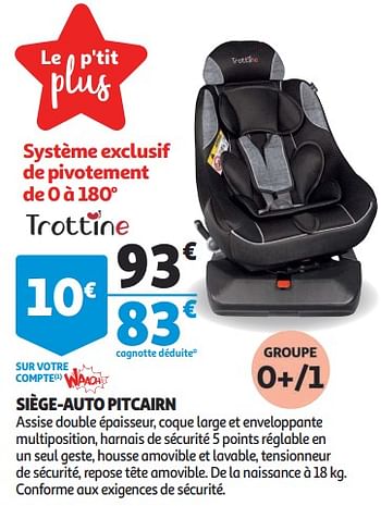 Trottine Siege Auto Pitcairn En Promotion Chez Auchan Ronq