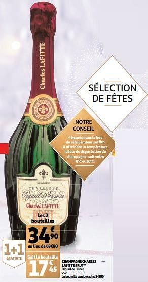 Promotions Champagne charles lafitte brut - Charles Lafitte - Valide de 28/11/2018 à 31/12/2018 chez Auchan Ronq