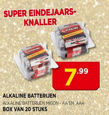 Promotions Alkaline batterijen - Ansmann - Valide de 04/12/2018 à 31/12/2018 chez Bouwcenter Frans Vlaeminck