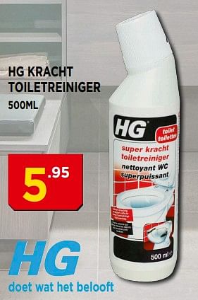 Promotions Hg kracht toiletreiniger - HG - Valide de 04/12/2018 à 31/12/2018 chez Bouwcenter Frans Vlaeminck