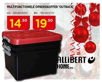 Promoties Multifunctionele opbergkoffer outback - Allibert - Geldig van 04/12/2018 tot 31/12/2018 bij Bouwcenter Frans Vlaeminck