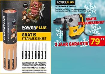 Promotions Powerplus boorhamer powx1195 - Powerplus - Valide de 04/12/2018 à 31/12/2018 chez Bouwcenter Frans Vlaeminck