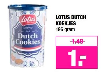 Promoties Lotus dutch koekjes - Lotus Bakeries - Geldig van 03/12/2018 tot 16/12/2018 bij Big Bazar