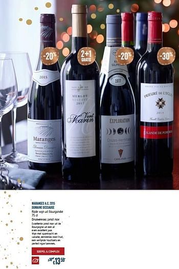 Promoties Maranges a.c. 2015 domaine dessauge rode wijn uit bourgondië - Rode wijnen - Geldig van 28/11/2018 tot 31/12/2018 bij Delhaize