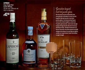 Promoties Laphroaig islay single malt scotch whisky - Laphroaig - Geldig van 28/11/2018 tot 31/12/2018 bij Delhaize
