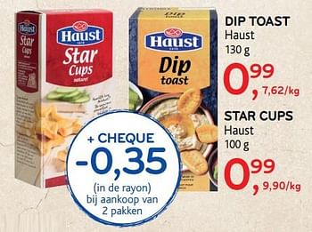 Promoties Dip toast haust - Haust - Geldig van 05/12/2018 tot 18/12/2018 bij Alvo