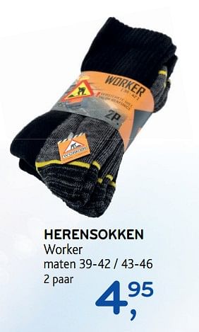 Promoties Herensokken worker - Huismerk - Alvo - Geldig van 05/12/2018 tot 18/12/2018 bij Alvo