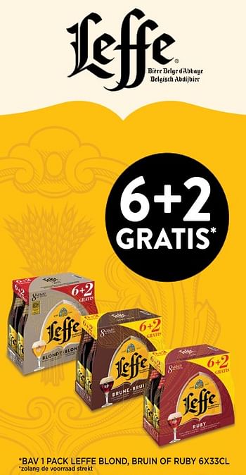 Promoties Leffe 6+2 gratis - Leffe - Geldig van 05/12/2018 tot 18/12/2018 bij Alvo