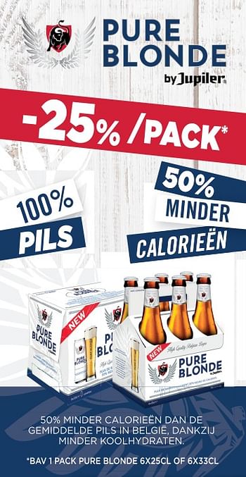 Promoties Pure blonde -25%-pack - Pure Blonde - Geldig van 05/12/2018 tot 18/12/2018 bij Alvo