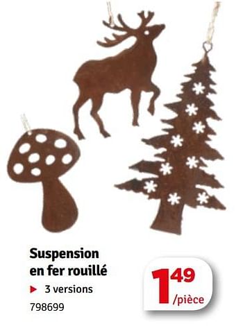 Promoties Suspension en fer rouillé - Huismerk - Mr. Bricolage - Geldig van 04/12/2018 tot 16/12/2018 bij Mr. Bricolage