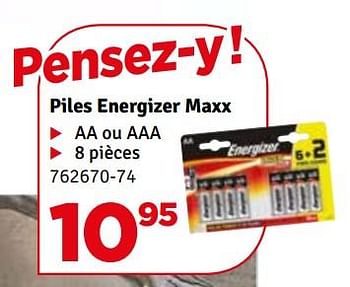 Promoties Piles energizer maxx - Energizer - Geldig van 04/12/2018 tot 16/12/2018 bij Mr. Bricolage