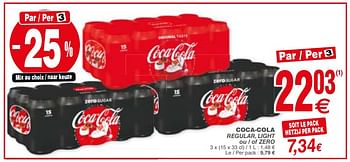 Promoties Coca-cola regular, light ou - of zero - Coca Cola - Geldig van 04/12/2018 tot 10/12/2018 bij Cora