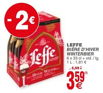 Promoties Leffe bière d`hiver winterbier - Leffe - Geldig van 04/12/2018 tot 10/12/2018 bij Cora