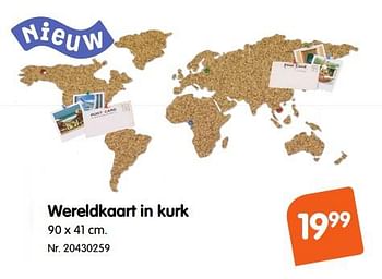 Promoties Wereldkaart in kurk - Huismerk - Fun - Geldig van 30/11/2018 tot 25/12/2018 bij Fun