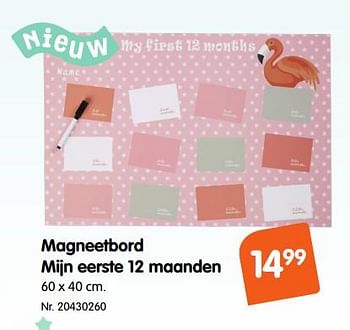 Promoties Magneetbord mijn eerste 12 maanden - Huismerk - Fun - Geldig van 30/11/2018 tot 25/12/2018 bij Fun