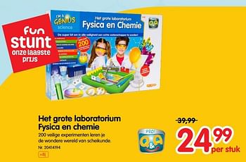 Promoties Het grote laboratorium fysica en chemie - Prof Q&A - Geldig van 30/11/2018 tot 25/12/2018 bij Fun