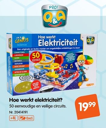 Promoties Hoe werkt elektriciteit? - Prof Q&A - Geldig van 30/11/2018 tot 25/12/2018 bij Fun