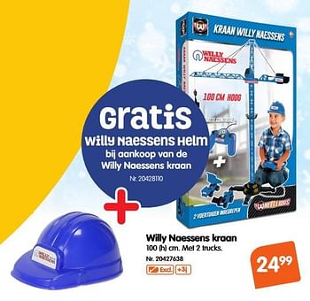 Promoties Willy naessens kraan met 2 trucks + willy naessens helm - Wheellious - Geldig van 30/11/2018 tot 25/12/2018 bij Fun
