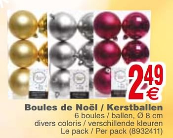 Promoties Boules de noël - kerstballen - Huismerk - Cora - Geldig van 04/12/2018 tot 17/12/2018 bij Cora