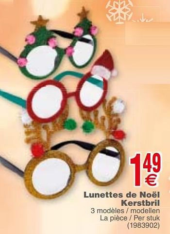 Promoties Lunettes de noël kerstbril - Huismerk - Cora - Geldig van 04/12/2018 tot 17/12/2018 bij Cora