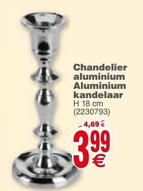 Promoties Chandelier aluminium aluminium kandelaar - Huismerk - Cora - Geldig van 04/12/2018 tot 17/12/2018 bij Cora