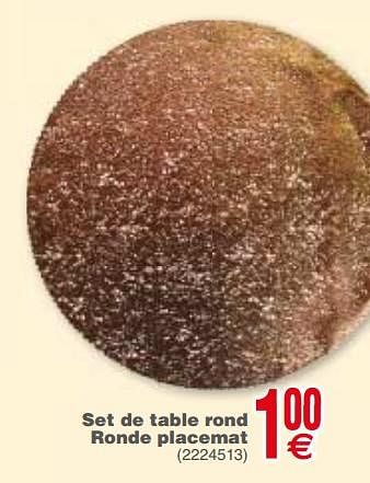 Promoties Set de table rond ronde placemat - Huismerk - Cora - Geldig van 04/12/2018 tot 17/12/2018 bij Cora