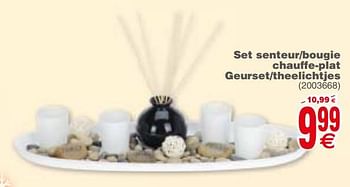Promoties Set senteur-bougie chauffe-plat geurset-theelichtjes - Huismerk - Cora - Geldig van 04/12/2018 tot 17/12/2018 bij Cora