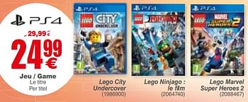 Promoties Jeu - game lego city undercover - Warner Brothers Interactive Entertainment - Geldig van 04/12/2018 tot 17/12/2018 bij Cora