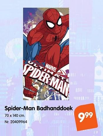 Promoties Spider-man badhanddoek - Marvel - Geldig van 30/11/2018 tot 25/12/2018 bij Fun