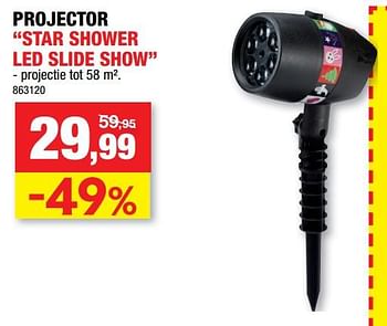 Promoties Star shower led slide show - Starshower - Geldig van 05/12/2018 tot 16/12/2018 bij Hubo